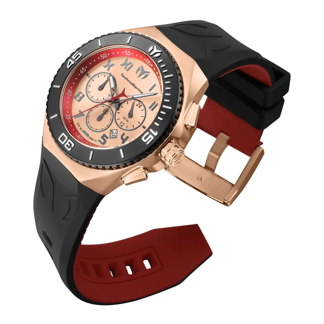 RELOJ TECHNOMARINE MANTA TM-221047 - NEGRO, ROJO. - Imagen 2