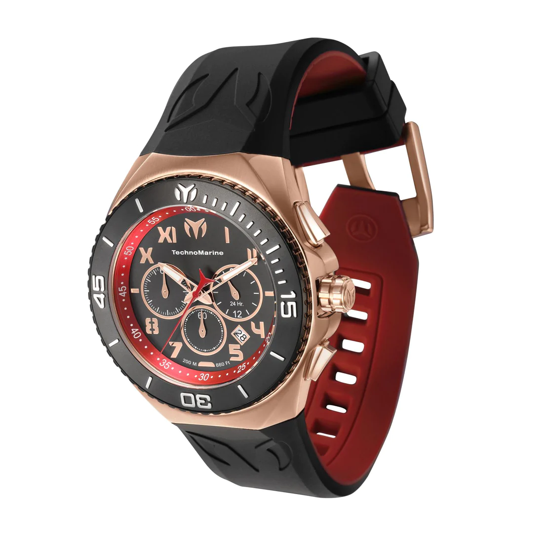 RELOJ TECHNOMARINE MANTA TM-221046 - NEGRO, ROJO. - Imagen 2