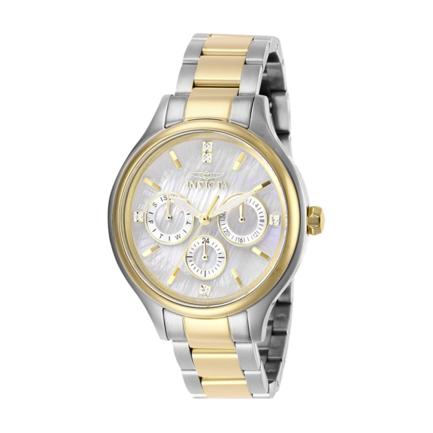 RELOJ PARA MUJER INVICTA ANGEL 28655 - DORADO PLATEADO.