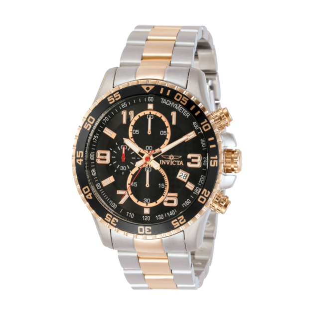 RELOJ PARA HOMBRE INVICTA SPECIALTY 14877 - PLATEADO Y ORO ROSA.