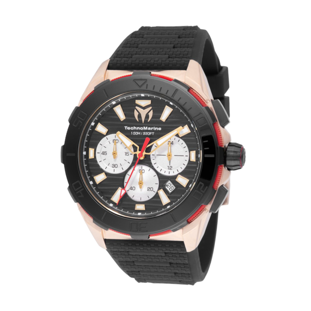 RELOJ DEPORTIVO PARA HOMBRE TECHNOMARINE MANTA TM-725024 – NEGRO Y DORADO